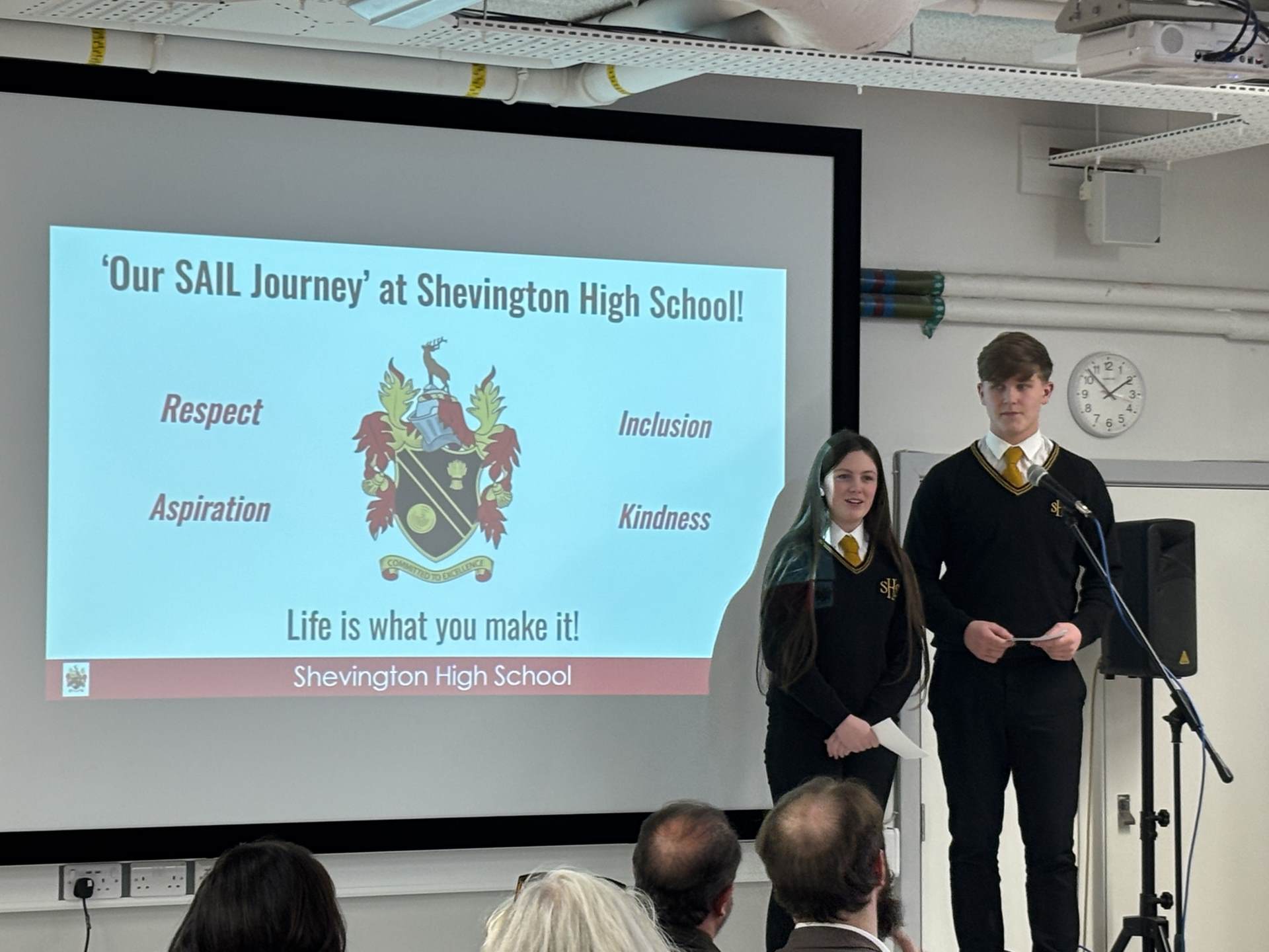 Erin and Jacob, Head Students present their SAIL journey